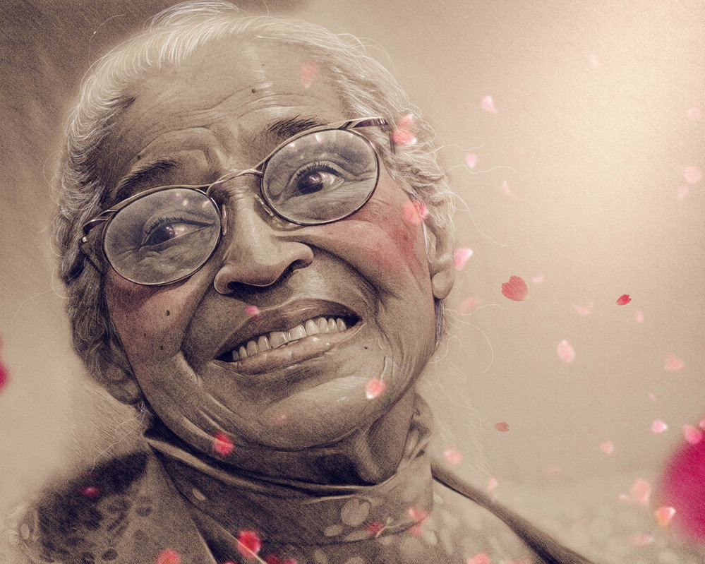 art représentant Rosa Parks