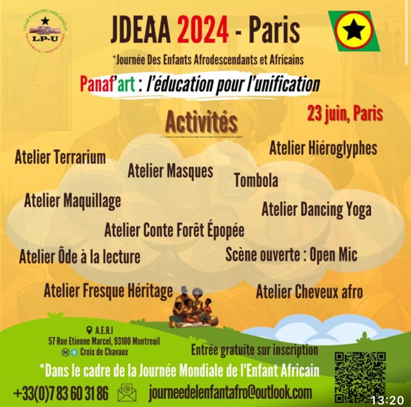 Célébrez la Journée de l'Enfant Afrodescendant et Africain avec la Ligue Panafricaine-Umoja (LP-U) !