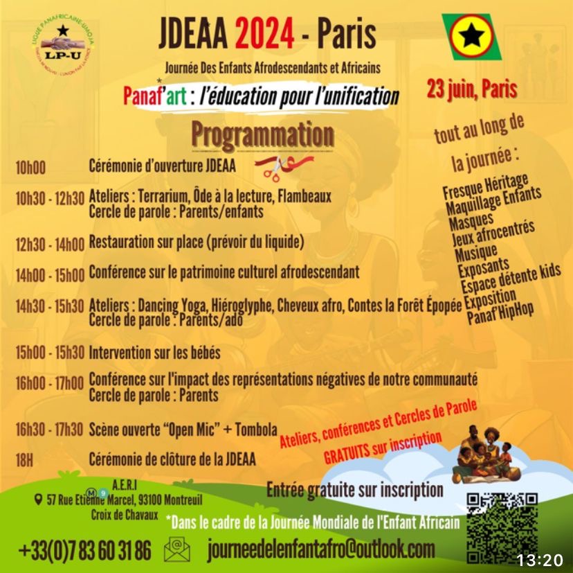 Célébrez la Journée de l'Enfant Afrodescendant et Africain avec la Ligue Panafricaine-Umoja (LP-U) !