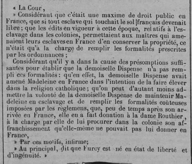 Furcy, ou quand le droit colonial fabrique l’esclave